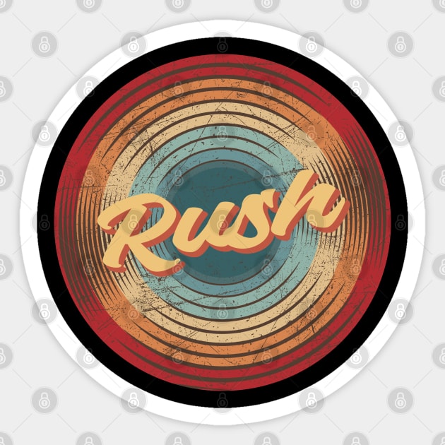 rush vintage circle Sticker by musiconspiracy